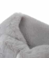 ZM2AE12039 al'aise modulation(アレーズモジュレーション) 星柄フェイクファーティペット ライトグレー