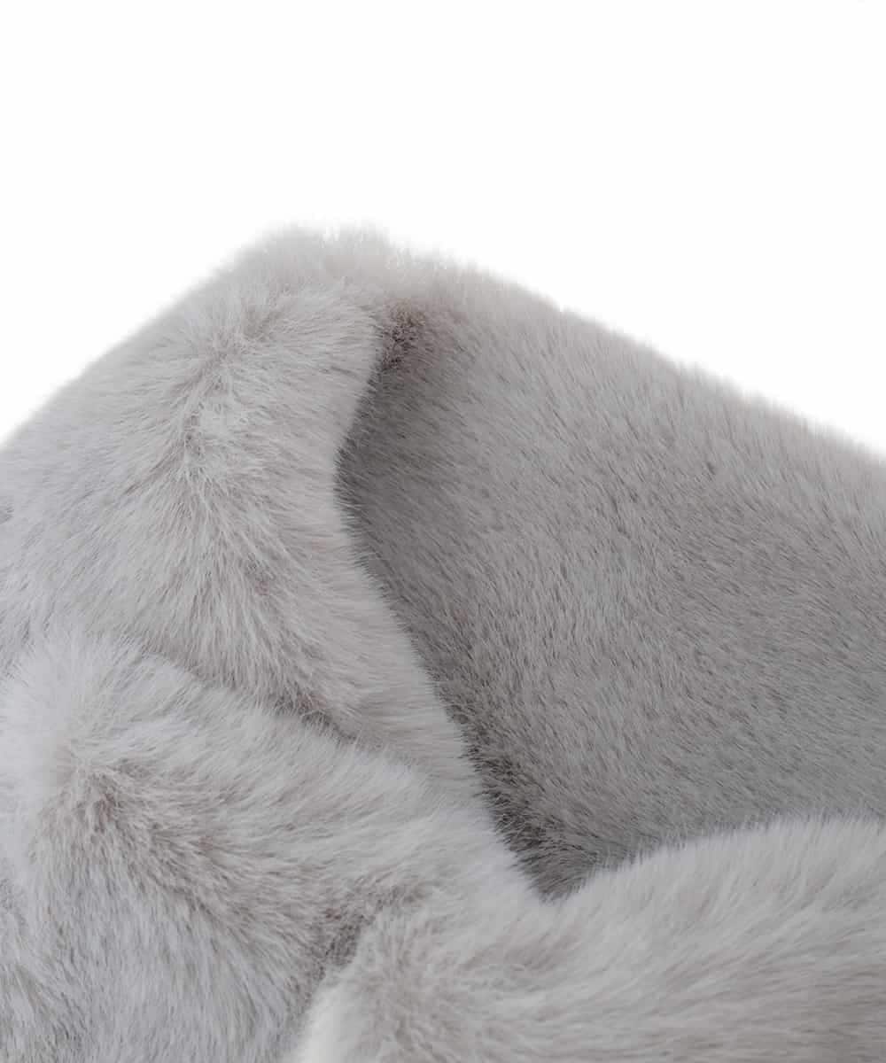 ZM2AE12039 al'aise modulation(アレーズモジュレーション) 星柄フェイクファーティペット ライトグレー