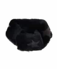 ZM2AE12039 al'aise modulation(アレーズモジュレーション) 星柄フェイクファーティペット ブラック