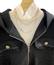 ZM2AE16070 al'aise modulation(アレーズモジュレーション) マグネット2連デザインネックレス ゴールド