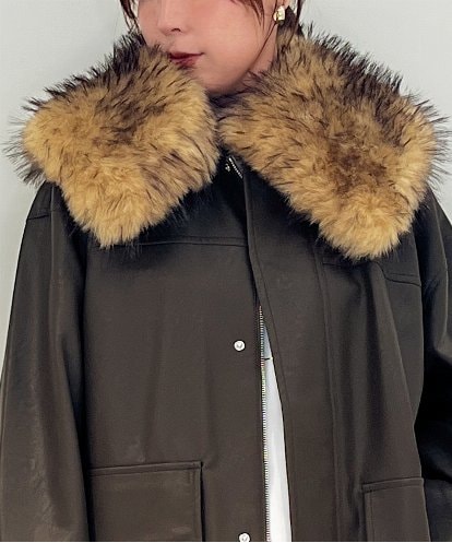 ZM3AE20078 al'aise modulation フェイクファー付け襟