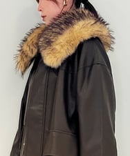 ZM3AE20078 al'aise modulation(アレーズモジュレーション) フェイクファー付け襟 ベージュ