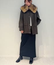 ZM3AE20078 al'aise modulation(アレーズモジュレーション) フェイクファー付け襟 ベージュ