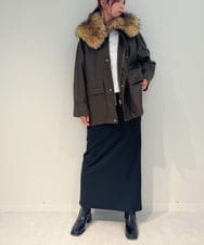 ZM3AE20078 al'aise modulation(アレーズモジュレーション) フェイクファー付け襟 ベージュ