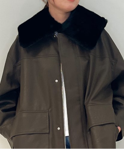 ZM3AE20078 al'aise modulation フェイクファー付け襟