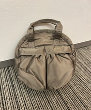 ZM5AE06090 al'aise modulation(アレーズモジュレーション) 【2WAY】ダブルポケットサークルハンドバッグ カーキ