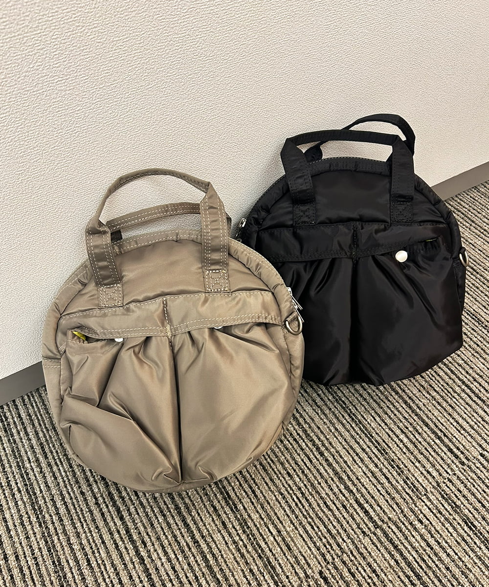 ZM5AE06090 al'aise modulation(アレーズモジュレーション) 【2WAY】ダブルポケットサークルハンドバッグ ブラック