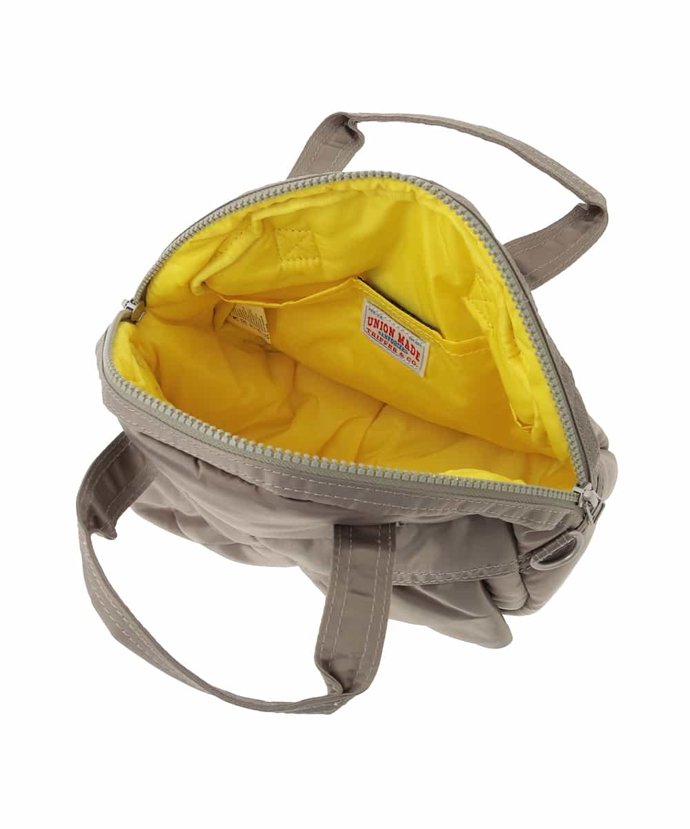 ZM5AE06090 al'aise modulation(アレーズモジュレーション) 【2WAY】ダブルポケットサークルハンドバッグ カーキ