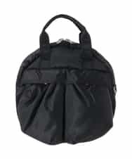 ZM5AE06090 al'aise modulation(アレーズモジュレーション) 【2WAY】ダブルポケットサークルハンドバッグ ブラック