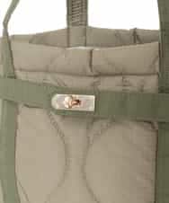 ZM5AE07090 al'aise modulation(アレーズモジュレーション) ウェーブキルティングベルトトートバッグ カーキ