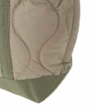 ZM5AE07090 al'aise modulation(アレーズモジュレーション) ウェーブキルティングベルトトートバッグ カーキ