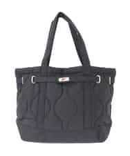 ZM5AE07090 al'aise modulation(アレーズモジュレーション) ウェーブキルティングベルトトートバッグ ブラック