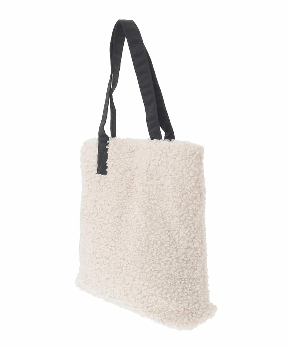 ZM5AE08079 al'aise modulation(アレーズモジュレーション) ボアスクエアトートバッグ ホワイト