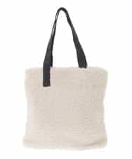 ZM5AE08079 al'aise modulation(アレーズモジュレーション) ボアスクエアトートバッグ ホワイト