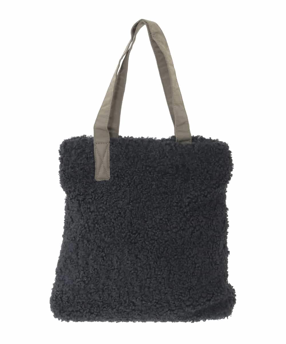 ZM5AE08079 al'aise modulation(アレーズモジュレーション) ボアスクエアトートバッグ ブラック