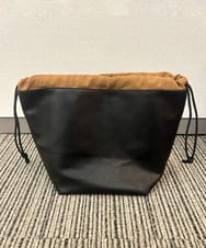 ZM5AE10098 al'aise modulation(アレーズモジュレーション) スエード風パイピングトートバッグ ブラウン