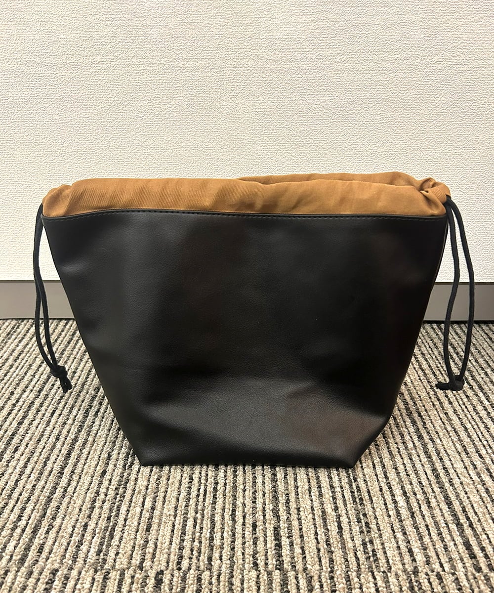 ZM5AE10098 al'aise modulation(アレーズモジュレーション) スエード風パイピングトートバッグ ブラウン