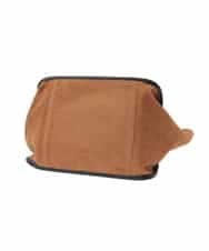 ZM5AE10098 al'aise modulation(アレーズモジュレーション) スエード風パイピングトートバッグ ブラウン