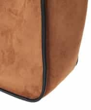 ZM5AE10098 al'aise modulation(アレーズモジュレーション) スエード風パイピングトートバッグ ブラウン