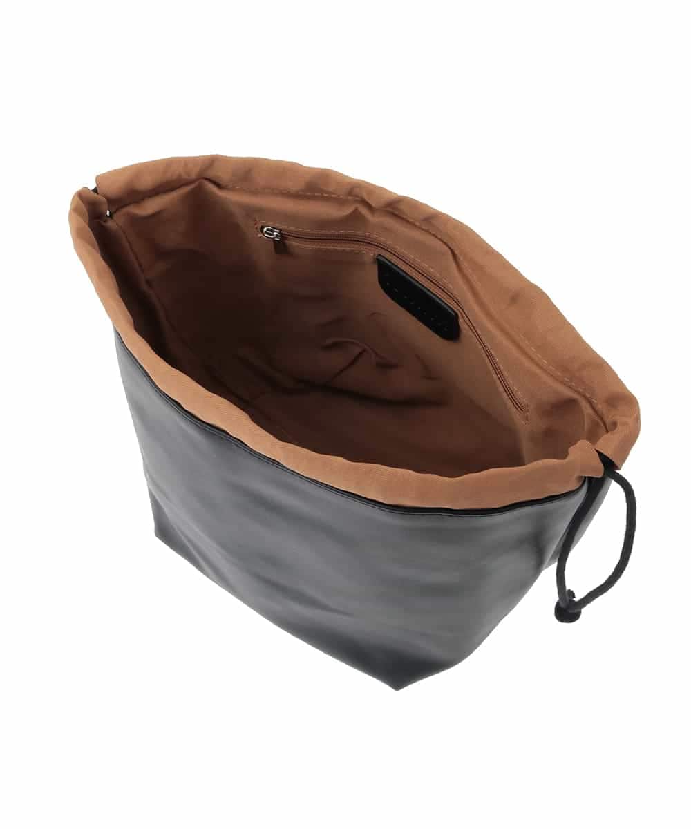 ZM5AE10098 al'aise modulation(アレーズモジュレーション) スエード風パイピングトートバッグ ブラウン