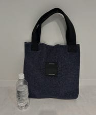 ZM5AE15050 al'aise modulation(アレーズモジュレーション) メタリックフラットスクエアトート ネイビー