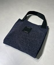 ZM5AE15050 al'aise modulation(アレーズモジュレーション) メタリックフラットスクエアトート ネイビー