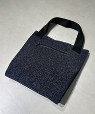 ZM5AE15050 al'aise modulation(アレーズモジュレーション) メタリックフラットスクエアトート ネイビー