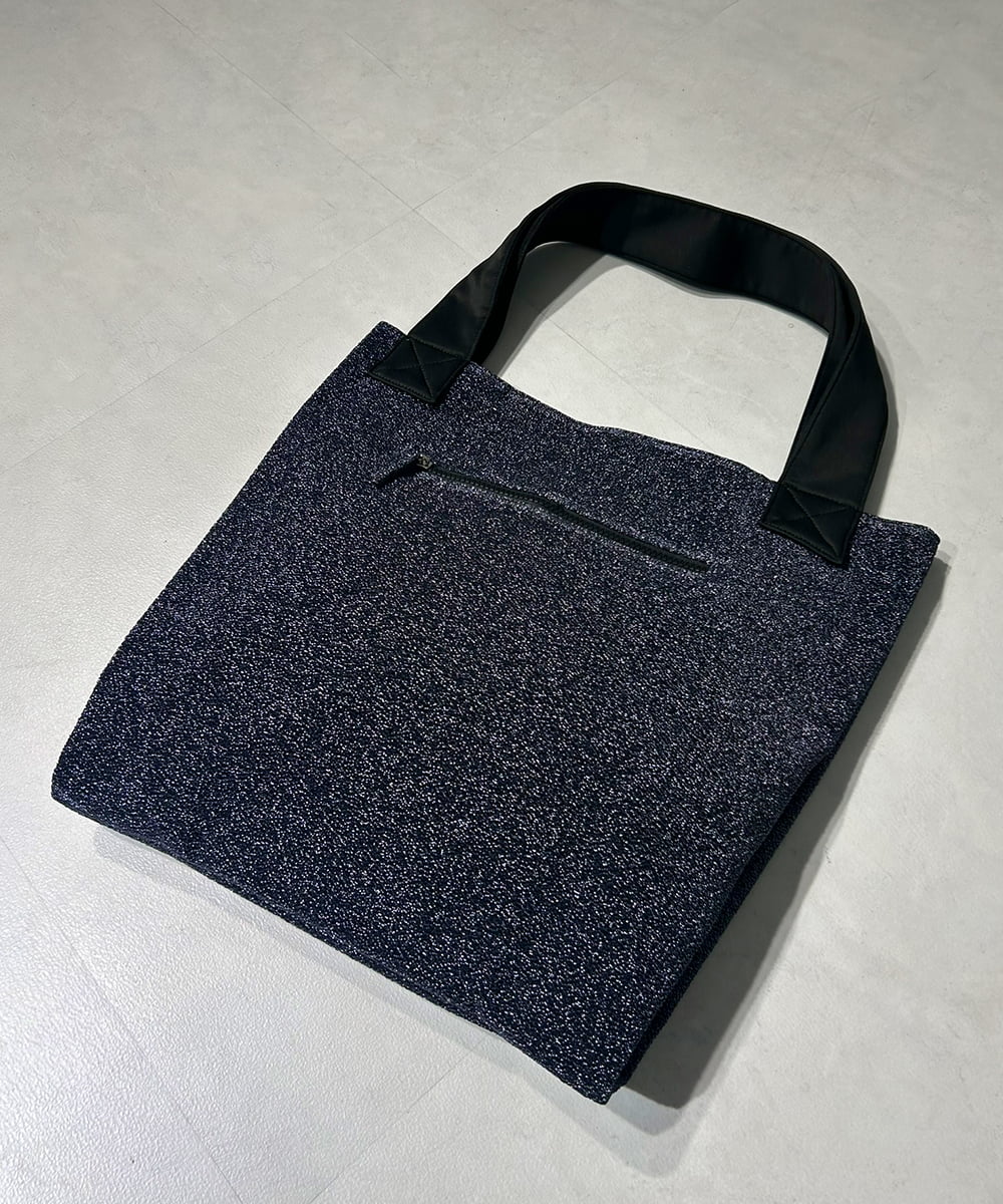 ZM5AE15050 al'aise modulation(アレーズモジュレーション) メタリックフラットスクエアトート ネイビー