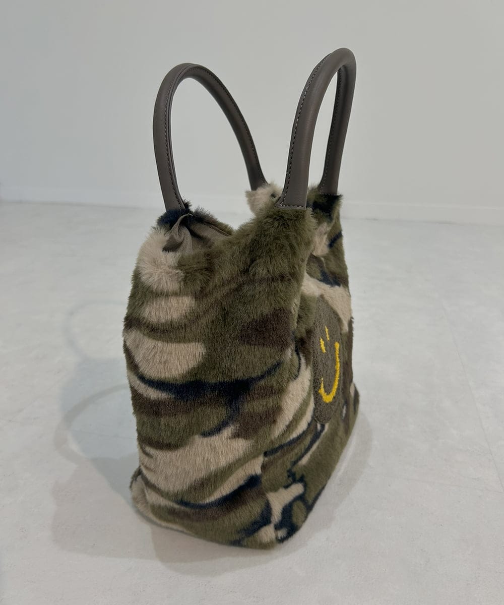 ZM5AE22050 al'aise modulation(アレーズモジュレーション) カモフラージュ×スマイルファーミニハンドバッグ カーキ(カモフラージュ)