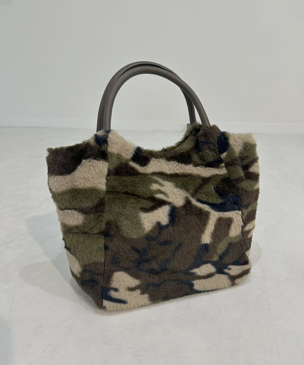 ZM5AE22050 al'aise modulation(アレーズモジュレーション) カモフラージュ×スマイルファーミニハンドバッグ カーキ(カモフラージュ)