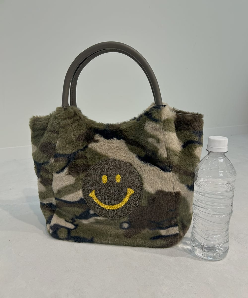 ZM5AE22050 al'aise modulation(アレーズモジュレーション) カモフラージュ×スマイルファーミニハンドバッグ カーキ(カモフラージュ)