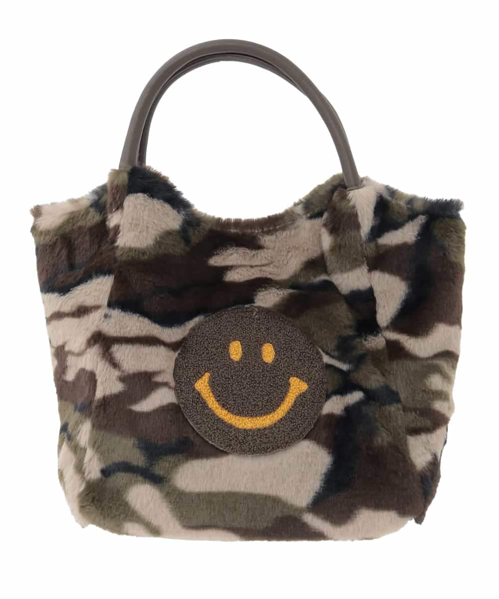 ZM5AE22050 al'aise modulation(アレーズモジュレーション) カモフラージュ×スマイルファーミニハンドバッグ カーキ(カモフラージュ)