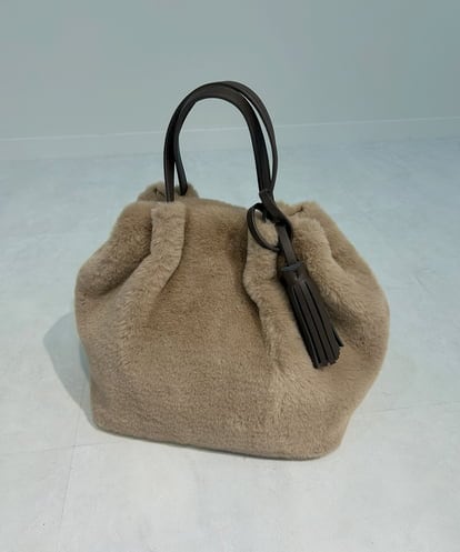 ZM5AE25055  【2WAY】タッセルデザインファーハンドバッグ