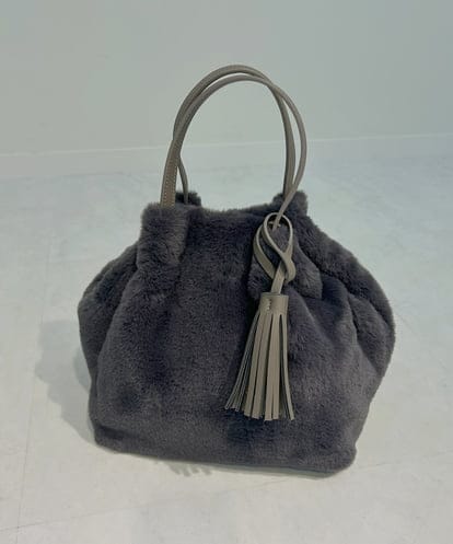 ZM5AE25055 al'aise modulation 【2WAY】タッセルデザインファーハンドバッグ