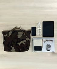 ZM5AE28049 al'aise modulation(アレーズモジュレーション) カモフラージュ柄BIGトートバッグ カーキ(カモフラージュ)