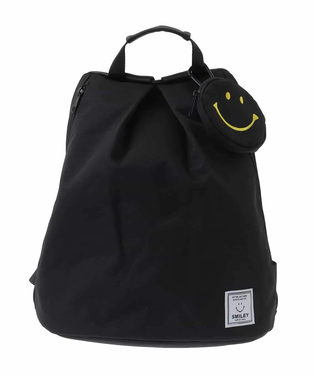 ZM5GB25070 al'aise modulation(アレーズモジュレーション) SMILEYポーチ付コンパクトリュック ブラック