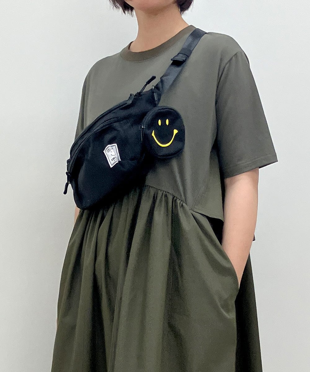 ZM5GB26060 al'aise modulation(アレーズモジュレーション) SMILEYポーチ付ボディバッグ ブラック