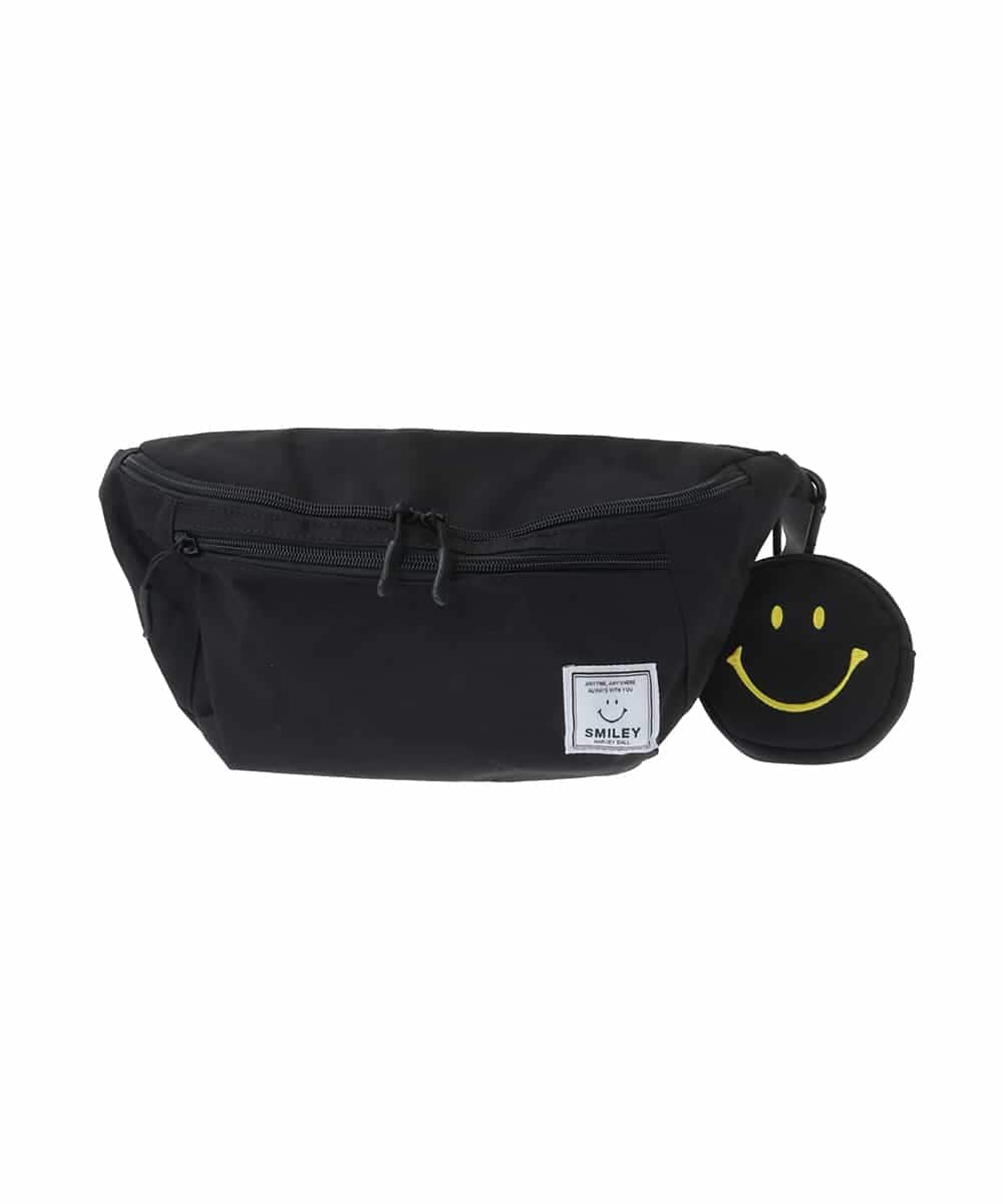 ZM5GB26060 al'aise modulation(アレーズモジュレーション) SMILEYポーチ付ボディバッグ ブラック