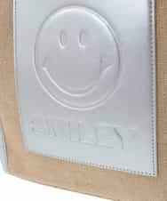 ZM5GB28070 al'aise modulation(アレーズモジュレーション) 【2WAY】SMILEYロゴプリントトートバッグ シルバー