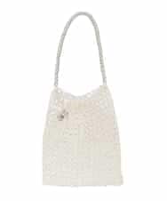 ZM5GE01138 al'aise modulation(アレーズモジュレーション) グラスビーズメッシュバッグ ゴールド