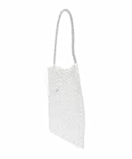 ZM5GE01138 al'aise modulation(アレーズモジュレーション) グラスビーズメッシュバッグ シルバー