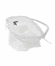 ZM5GE01138 al'aise modulation(アレーズモジュレーション) グラスビーズメッシュバッグ シルバー