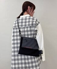 ZM5GE02046 al'aise modulation(アレーズモジュレーション) 【3WAY】2連サコッシュバッグ ブラック