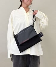 ZM5GE02046 al'aise modulation(アレーズモジュレーション) 【3WAY】2連サコッシュバッグ ブラック