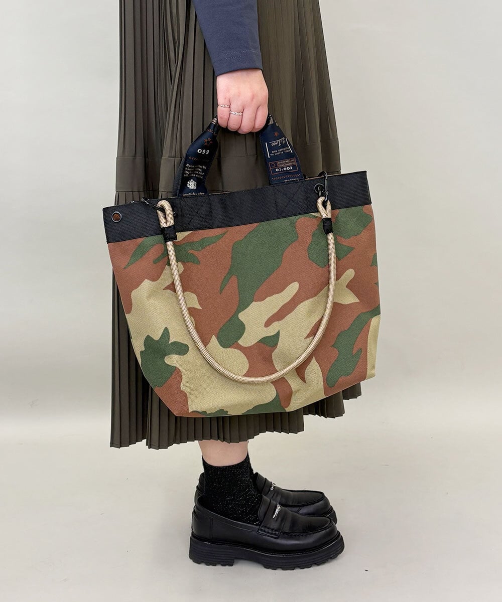 ZM5GE03060 al'aise modulation(アレーズモジュレーション) 【3WAY】ダブルハンドルバッグ カーキ