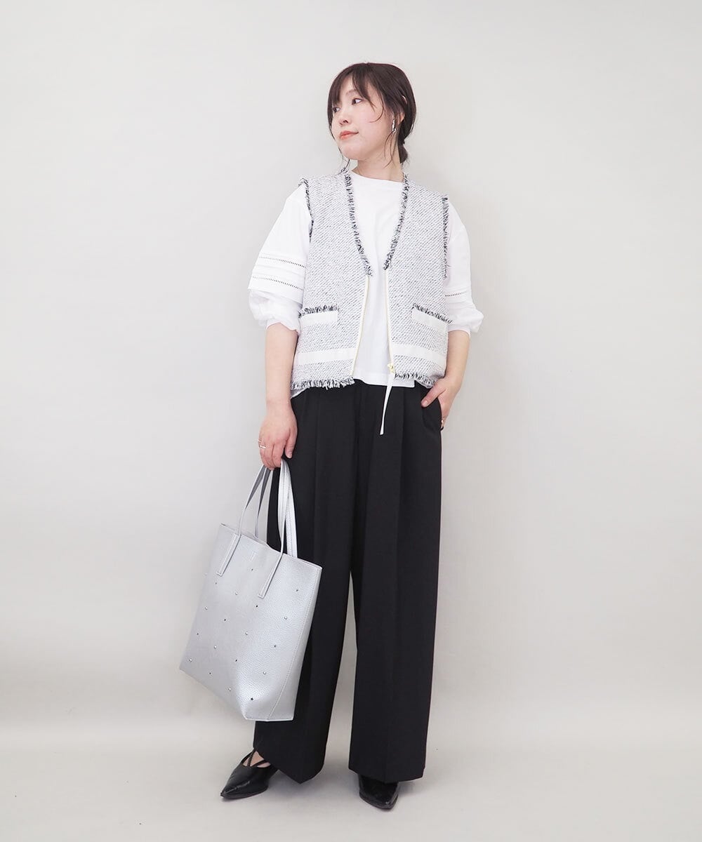 ZM5GE04060 al'aise modulation(アレーズモジュレーション) スターポイントデザイントートバッグ シルバー