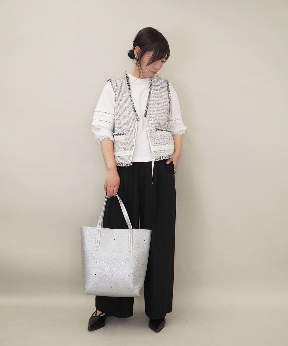 ZM5GE04060 al'aise modulation(アレーズモジュレーション) スターポイントデザイントートバッグ シルバー