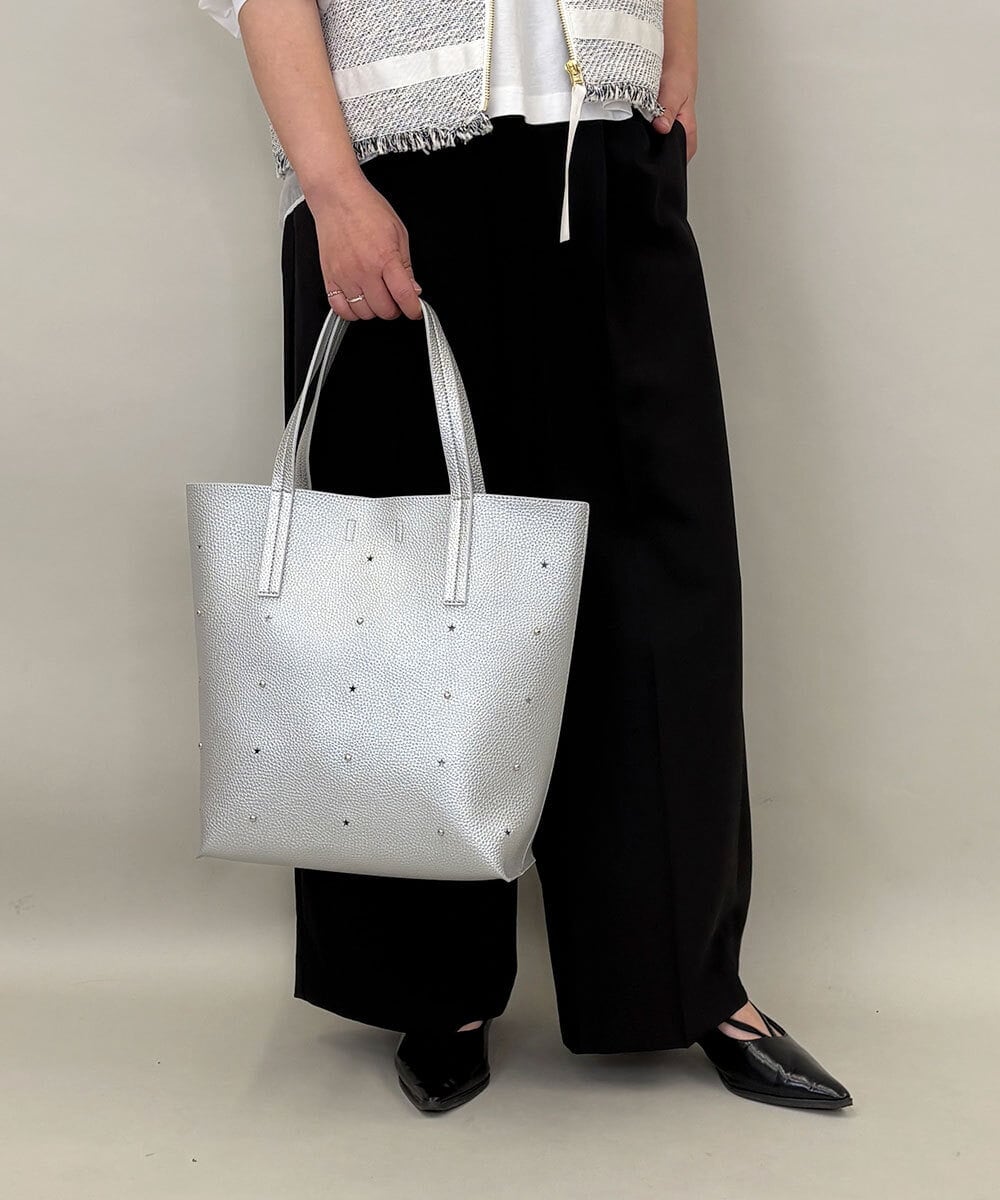 ZM5GE04060 al'aise modulation(アレーズモジュレーション) スターポイントデザイントートバッグ シルバー