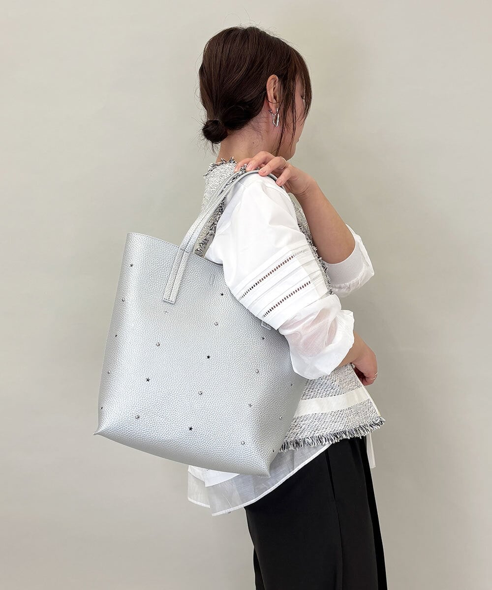 ZM5GE04060 al'aise modulation(アレーズモジュレーション) スターポイントデザイントートバッグ シルバー