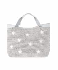 ZM5GE05060 al'aise modulation(アレーズモジュレーション) 星柄トートかごバッグ グレー